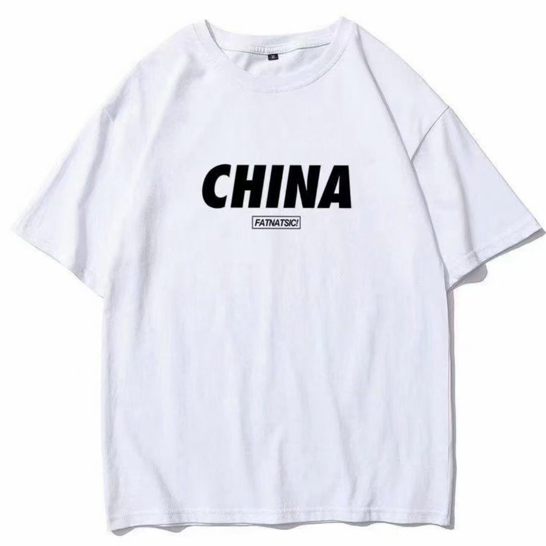棉质短袖T恤男士夏季宽松韩版ins潮简约圆领潮休闲百搭潮流上衣女