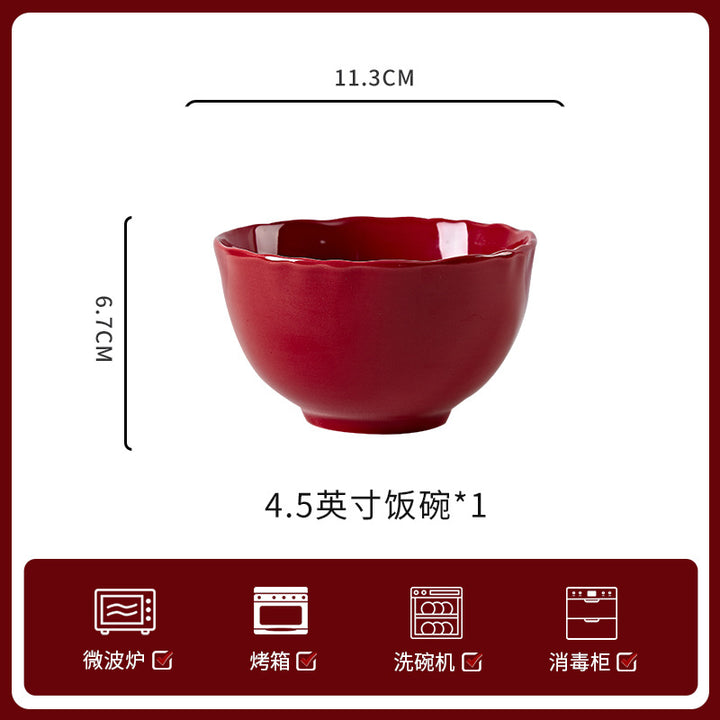 高级感2026年新款碗碟套装饭碗陪嫁结婚家用高颜餐具乔迁新居送礼