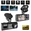 HD Rear View 3-Lens Car Dash Cam – Phone Connected Vehicle Recorder