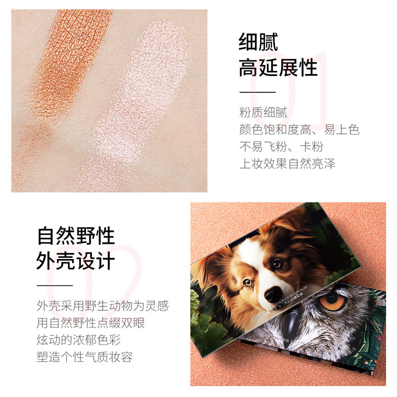 形象美丛林十二色眼影盘色泽靓丽 不易脱妆眼影彩妆批发