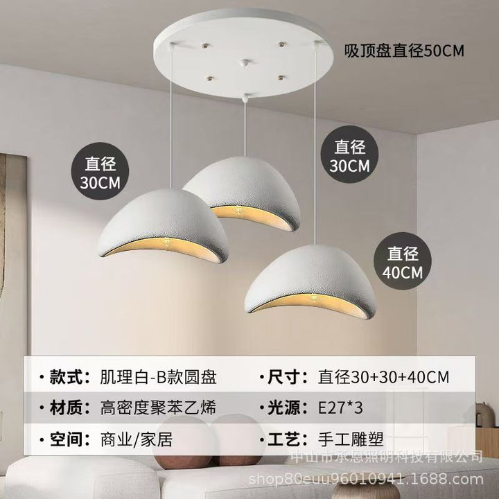 跨境设计师侘寂风吊灯奶油风服装店样板间民宿餐厅酒店挑空别墅灯
