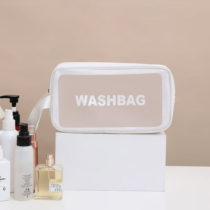 Minimalist Handheld PVC Waterproof Scrub Makeup Premium Design Makeup Storage Large Capacity