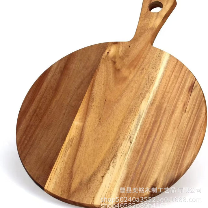 木质砧板带把手家用厨房切菜板餐厅牛排披萨上菜盘实木芝士奶酪板