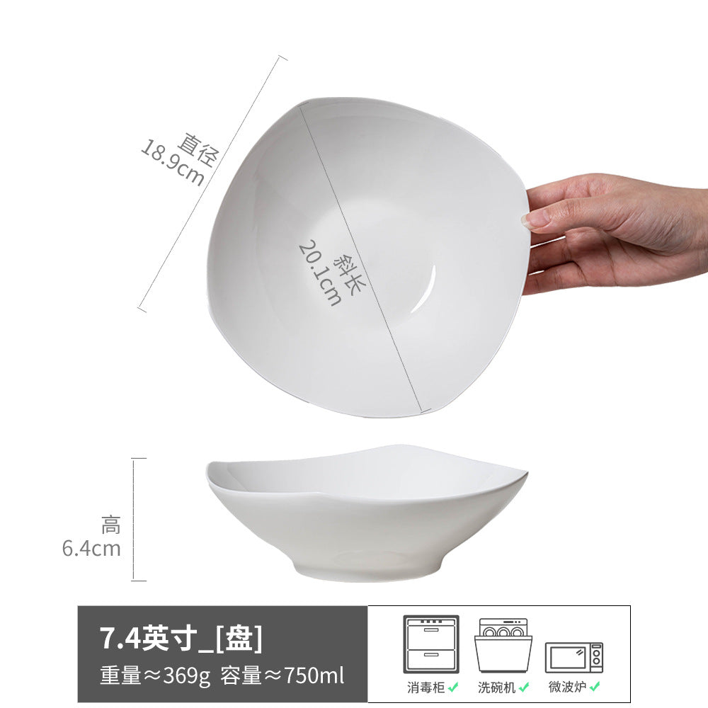 Minimalist Plate Ceramic Plate Design Bowl Home Tableware Plate Bowl & Plate