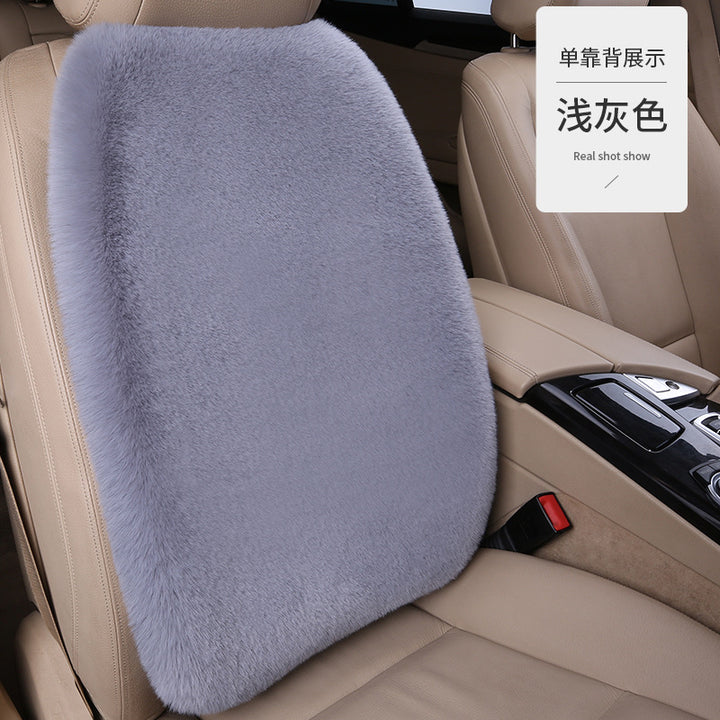 Thickened Winter __NS 99__h Car Seat Cushion – 3-Piece Backrest Short Fur Single Seat Cover