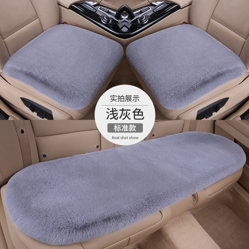 Thickened Winter __NS 99__h Car Seat Cushion – 3-Piece Backrest Short Fur Single Seat Cover
