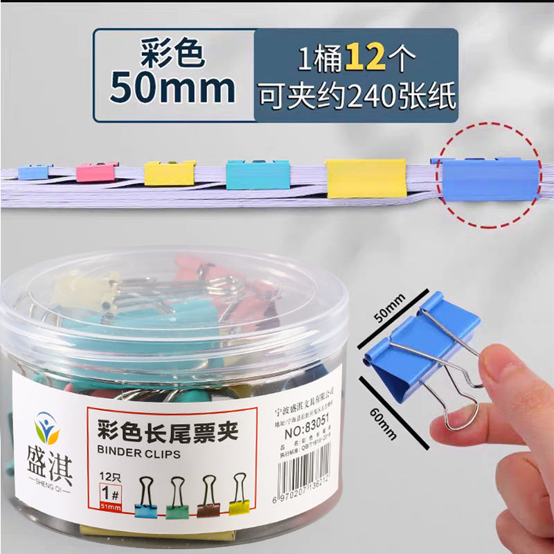 Large Colorful Binder Clips Pack – Ticket File Paper Clips for Office Use