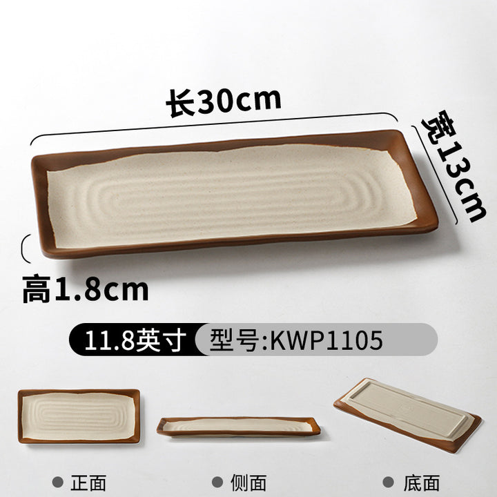 祥源美密胺创意复古餐具商用餐厅饭店火锅店盘子菜盘仿瓷塑料面碗