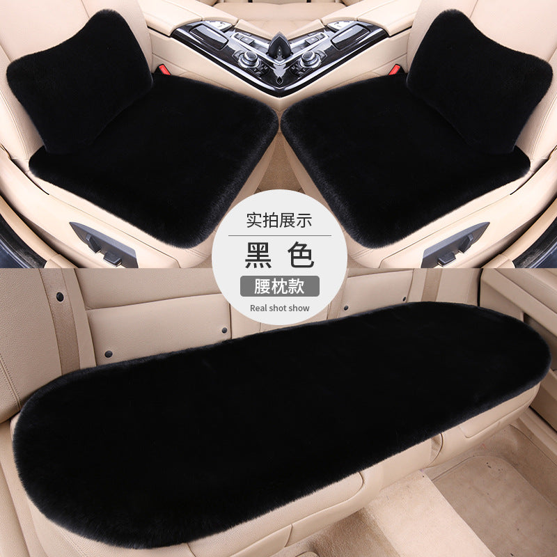 Thickened Winter __NS 99__h Car Seat Cushion – 3-Piece Backrest Short Fur Single Seat Cover
