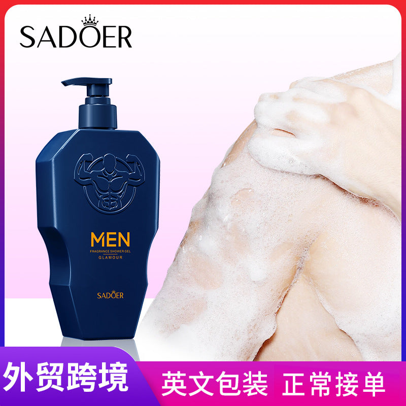 全英文SADOER男士魅力香氛沐浴露深层清洁身体沐浴液跨境外贸批发