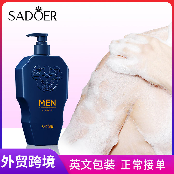 全英文SADOER男士魅力香氛沐浴露深层清洁身体沐浴液跨境外贸批发