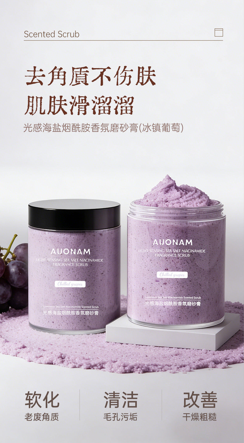 AUONAM Sea Salt Niacinamide Body Scrub – Brightening Smooth Skin Exfoliator