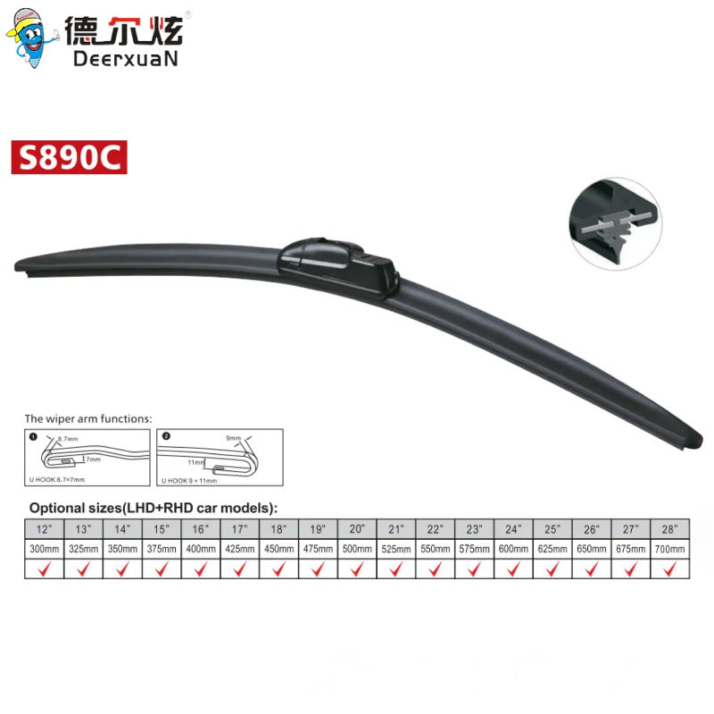 Durable Anti Scratch Windshield Wiper S 890 C