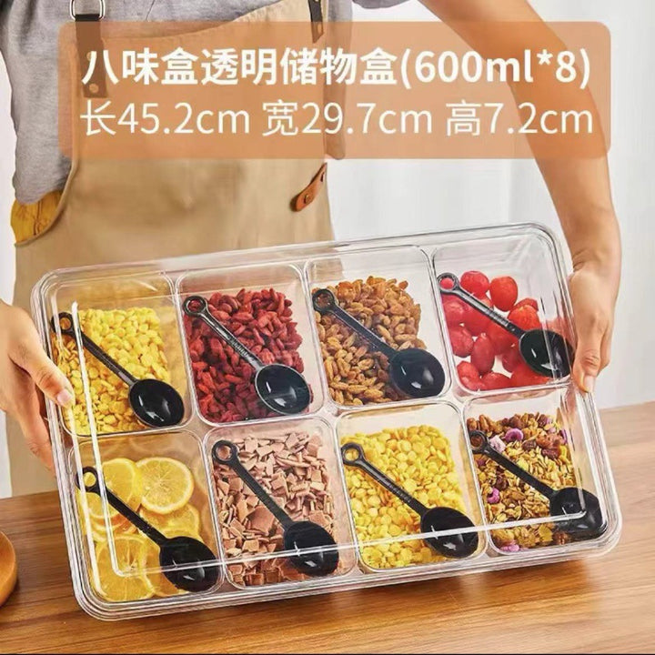 冰粉配料盒小料盒调料盒水果捞展示商用凉粉专用摆摊网红全套盒子