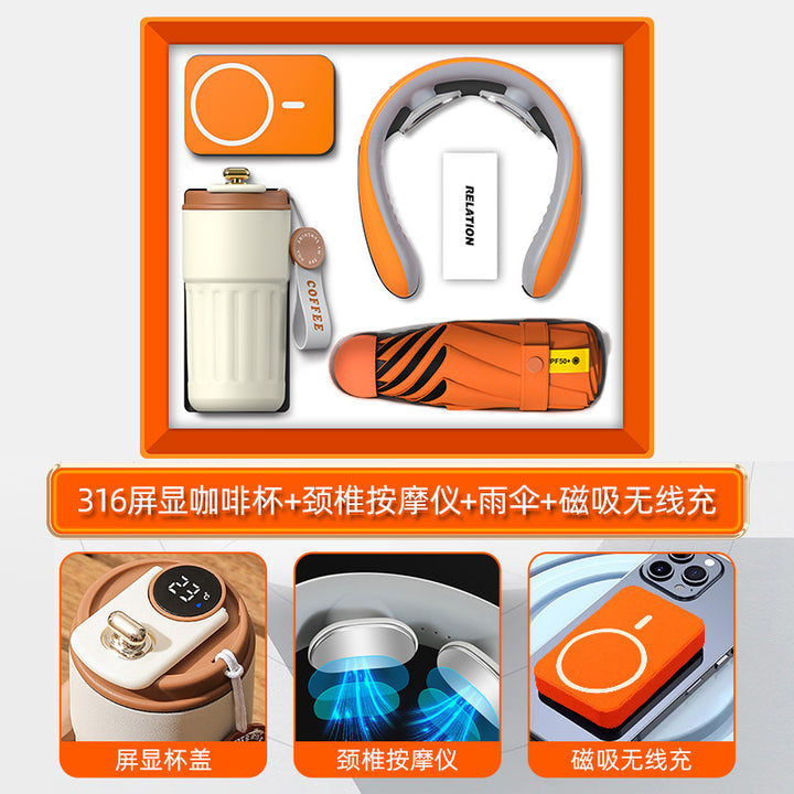 商务礼品套装咖啡杯颈椎仪礼盒活动创意礼品定制LOGO伴手礼送客户