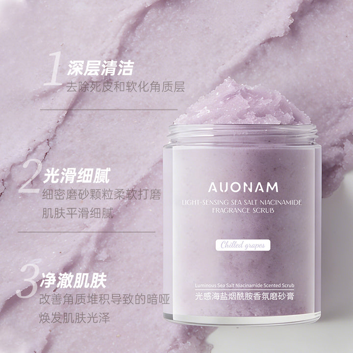 AUONAM Sea Salt Niacinamide Body Scrub – Brightening Smooth Skin Exfoliator