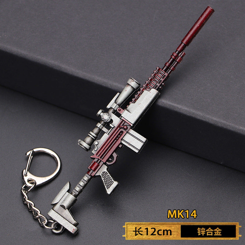 吃鸡和平绝地精英枪械M416合金武器模型周边98K玩具挂件钥匙扣