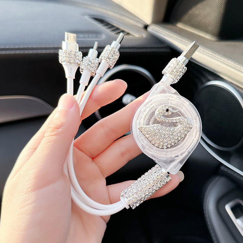 Car Mount Charger Light Luxury Car Phone Cable