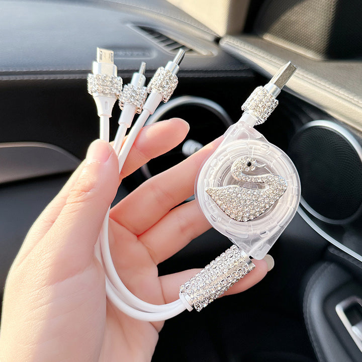 Car Mount Charger Light Luxury Car Phone Cable