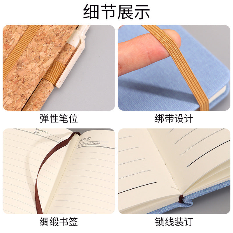 环保软木笔记本礼盒可印Logo跨境专供学习a5记事本办公用文具批发