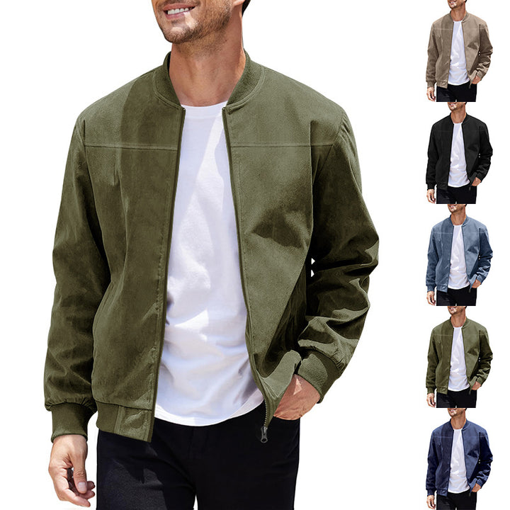 Men Casual Vintage Long Sleeve Cardigan Jacket Men