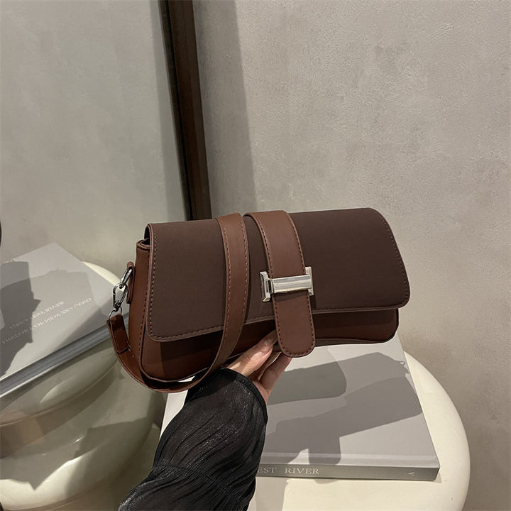 New Premium Texture Single Shoulder Small Square Bag Vintage Stylish Trendy Commuter Crossbody Bag