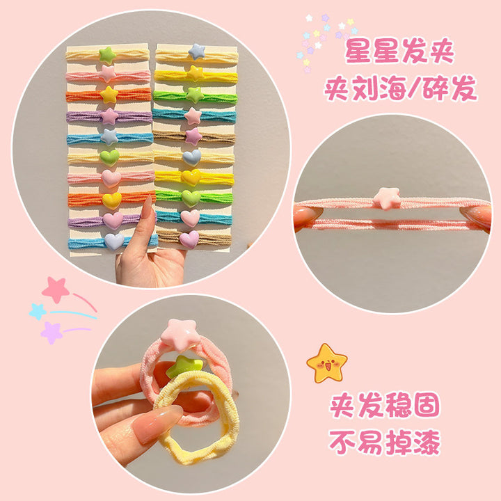 彩色皮筋不伤发高弹力耐用发绳扎头发发圈女儿童宝宝头饰头绳皮套