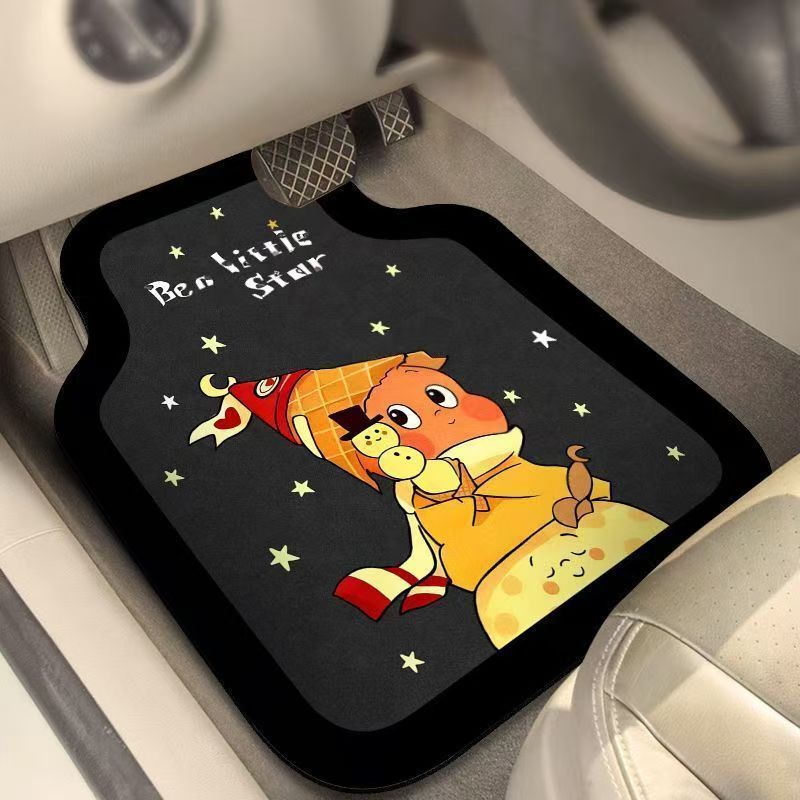 Cute Star Man Car Floor Mat – Anti-Slip Diatomite Absorbent Washable Full Set