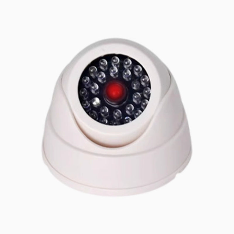 跨境现货红外假监控摄像头室内海螺led假模型带灯白色车载监控器