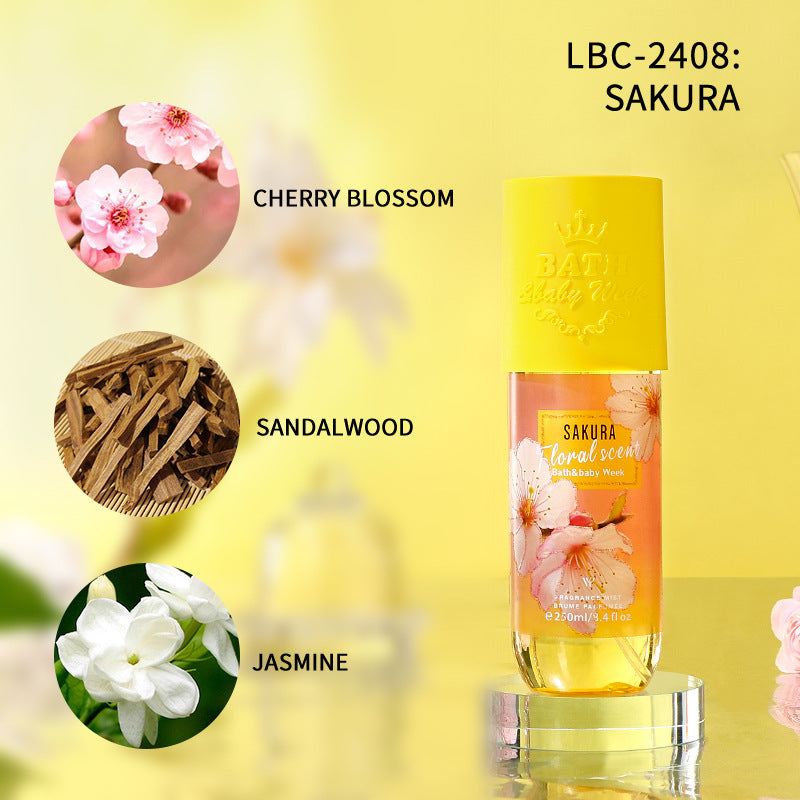 跨境专供女士香水身体喷雾持久留香body splash250mL工厂贸易批发
