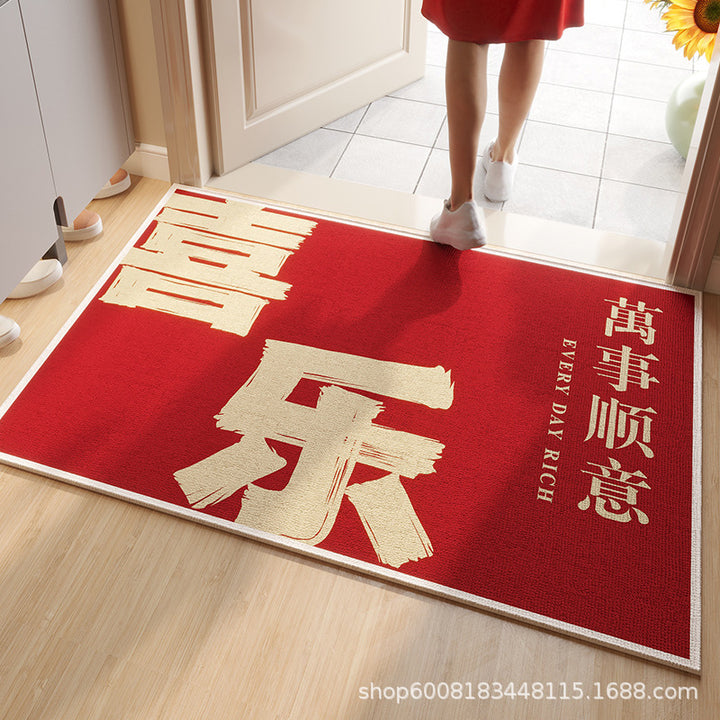 Red Entryway Entryway Floor Mat Premium Door Mat Shoes New Year Non Slip Foot Mat