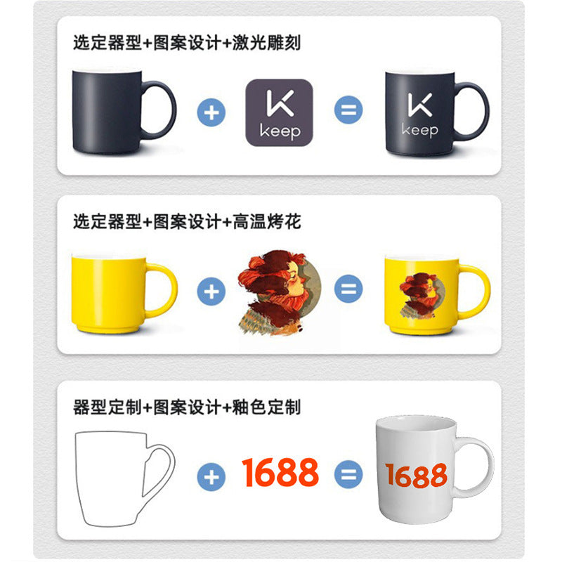 跨境韩式咖啡杯碟纯白咖啡杯陶瓷杯子家用办公室咖啡杯碟套装批发