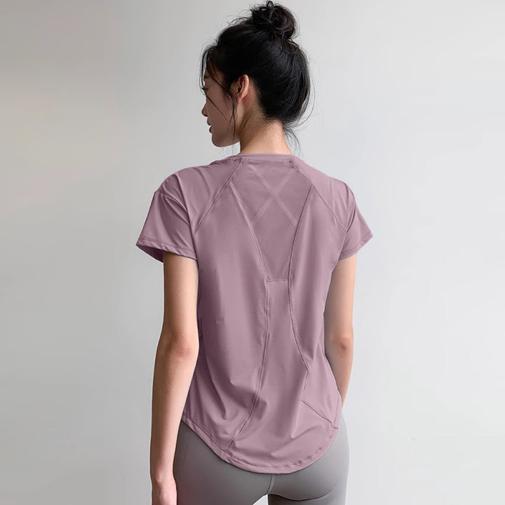 Summer Thin Slimming Sports Women Fitness Short Sleeve