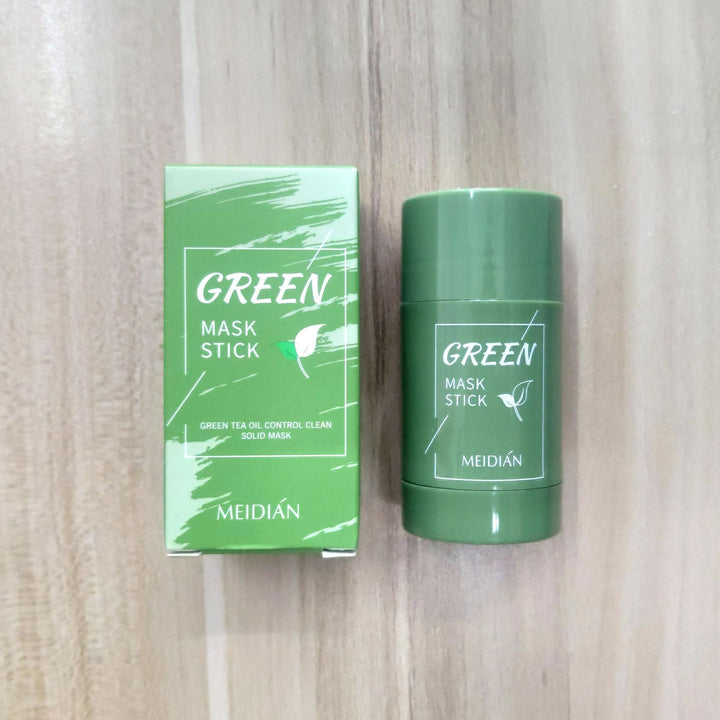 魅点跨境泥膜绿茶固体面膜深层清洁补水泥膜收缩毛孔涂抹式泥膜棒