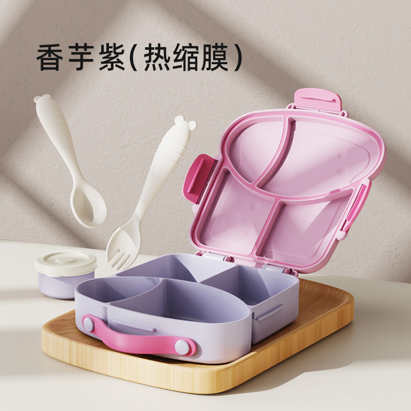 学生塑料分格饭盒 上班族午餐便当盒便携旅游水果沙拉盒打包餐盒