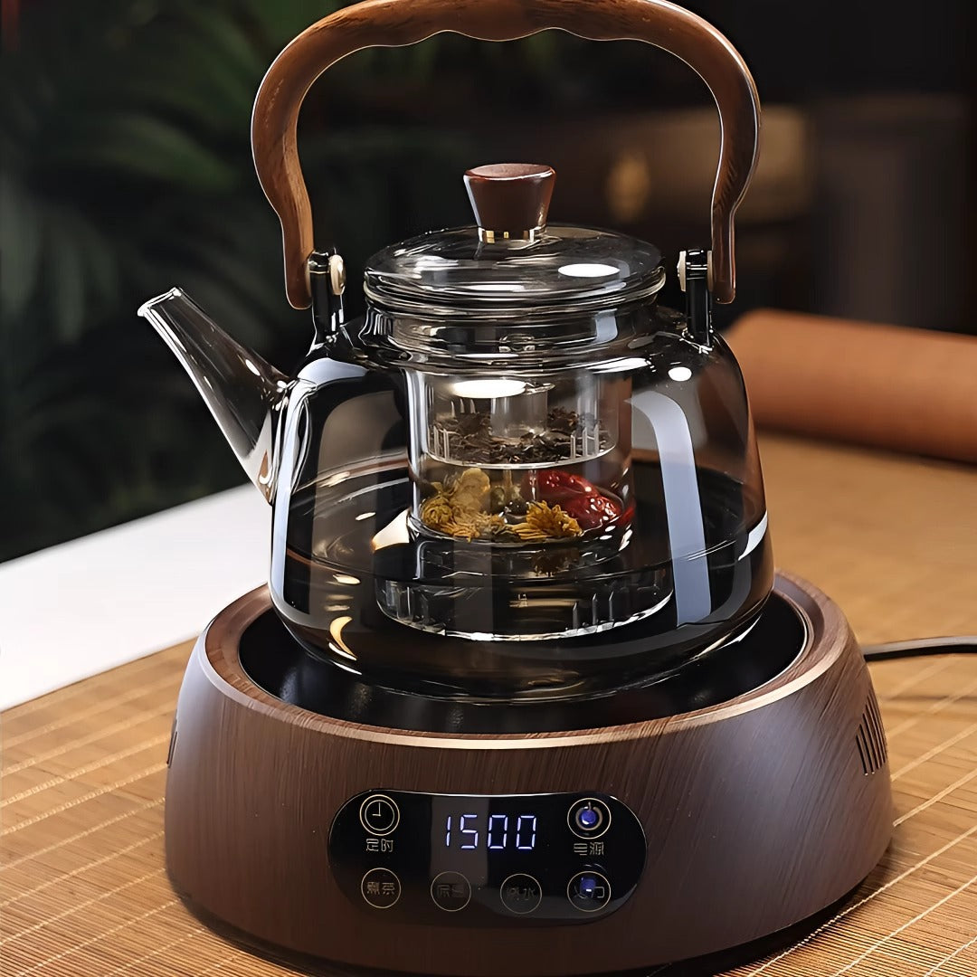 加厚耐热玻璃提梁壶现代简约耐高温大容量蒸煮茶壶电陶炉专用壶