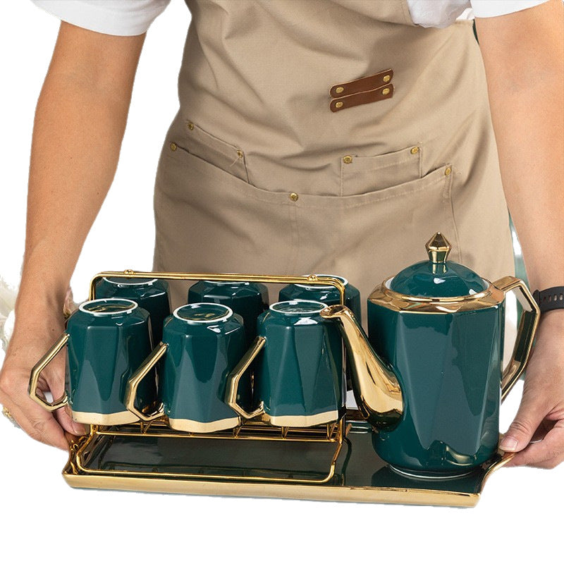 家用陶瓷家庭杯子套装客厅茶具茶杯大容量耐高温水具商务礼品