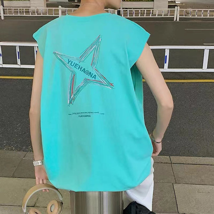 宽肩背心男潮流运动速干坎肩潮ins港风美式篮球潮牌无袖T恤夏网红