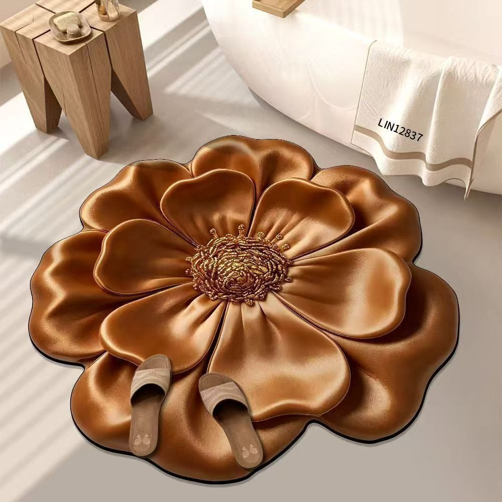 Nordic 3 DLight Luxury Floral Floor Mat Door Mat Non Slip Foot Mat