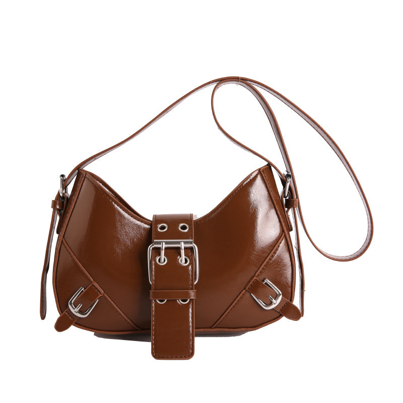French Unique Design New Fashion Popular Shoulder Crossbody Texture Casual Underarm Bag