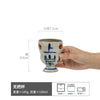 手绘粗陶无把杯复古杯子批发日式陶瓷高脚杯家用水杯餐厅茶杯酒杯