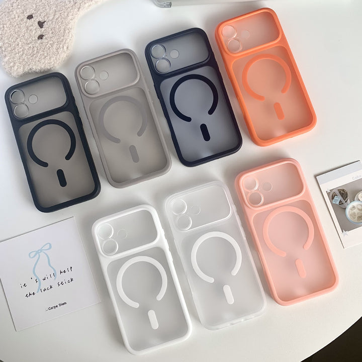 Soft Touch Mag Safe for iPhone17 pm Phone CaseiPhone16 Pro Max Frosted 15 pm Protective Case