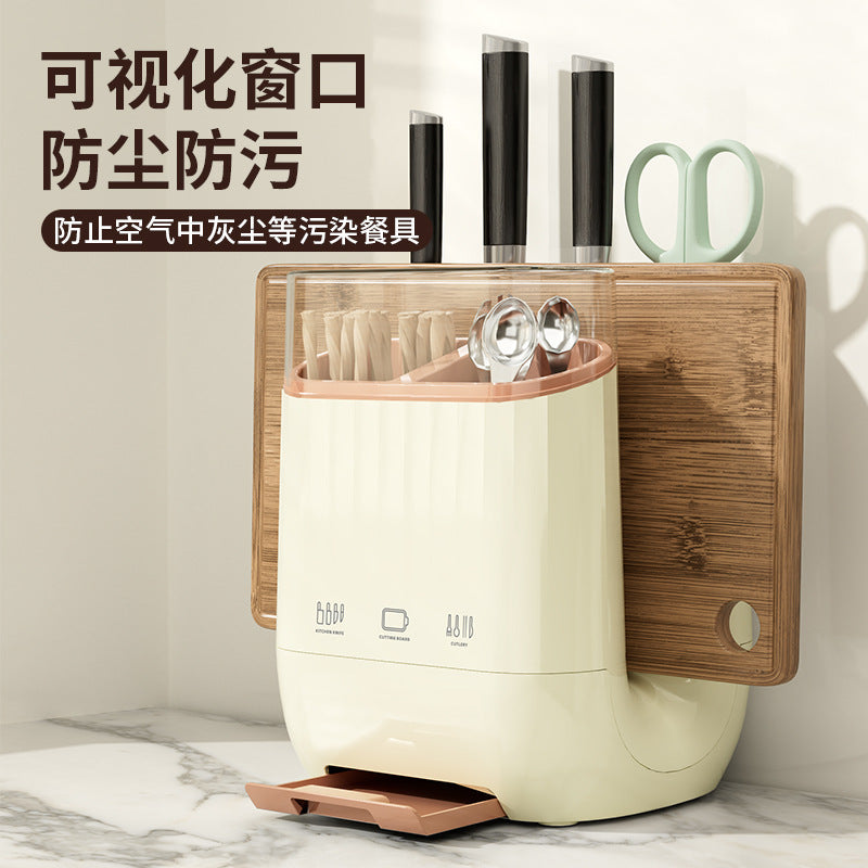 厨房刀架置物架家用菜板收纳架台面沥水筷子筒砧板刀具一体菜刀架
