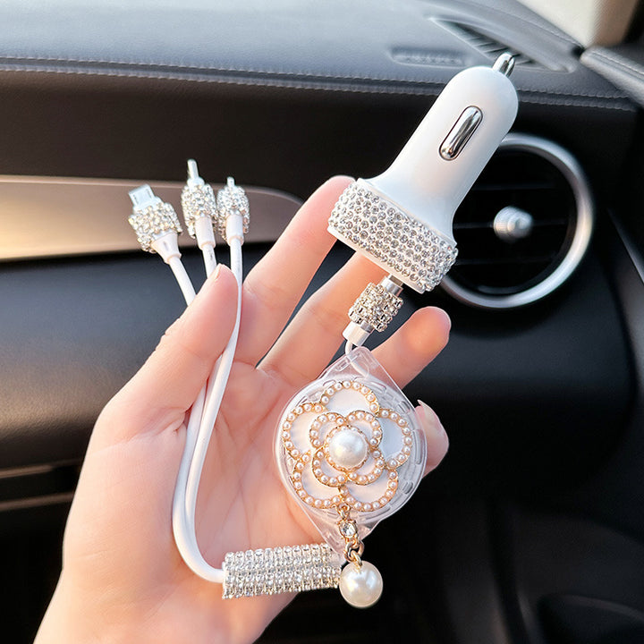 Car Mount Charger Light Luxury Car Phone Cable