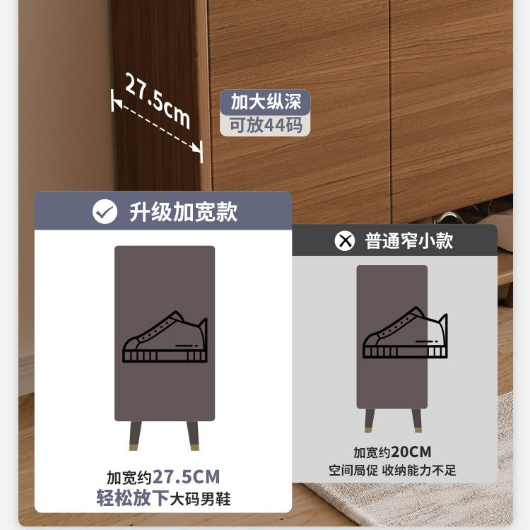 大容量实木色鞋柜门口家用入户楼道外玄关柜一体收纳储物新款鞋架