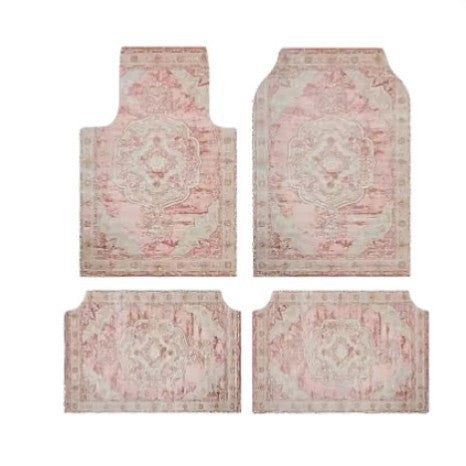 TEMUVintage Car Stain Resistant Durable Foot Mat 4 Piece Set Wholesale