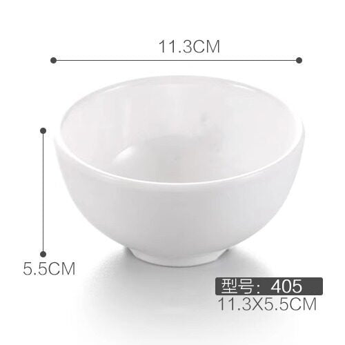 A5密胺小碗双色食堂餐具商用饭店餐饮米饭碗塑料小汤碗火锅蘸料碗