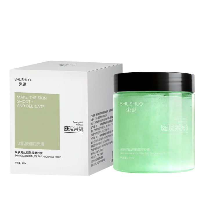 Sea Salt Niacinamide Body Scrub – Brightening Exfoliator for Smooth Silky Skin
