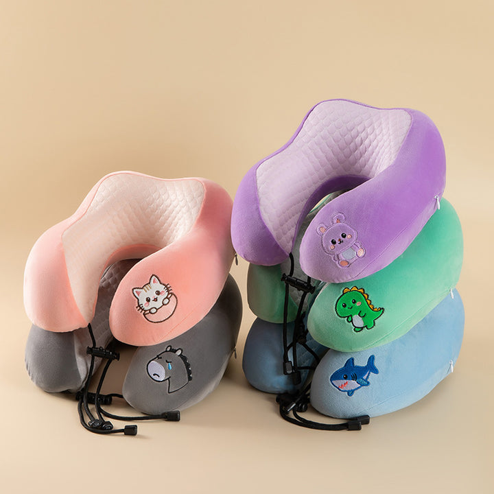 Memory Foam U Neck Pillow Travel Gift Logo