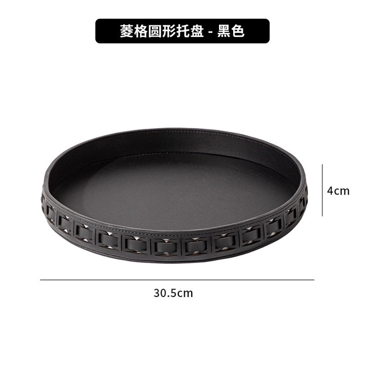 手提遥控器收纳盒高级创意客厅茶几桌面分类整理盒皮质玄关收纳盒